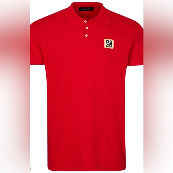 Dsquared2 Mens Red Polo Sz XL - Picture 1 of 6